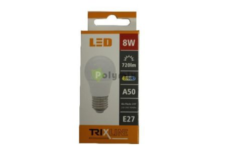 TRIXLINE 8W-E27 A50 LED izz 2700K