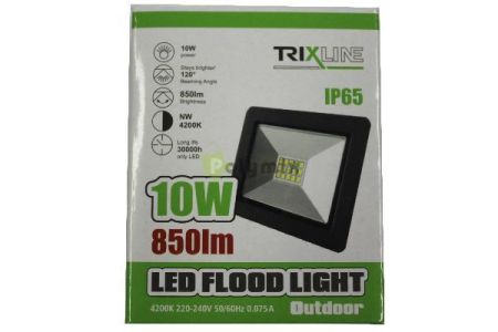 TRIXLINE 10W LED fnyvet IP65 4200K fekete