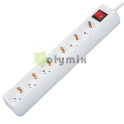  GAO eloszt 6 Foglalat Kapcsolval 5m 3x1,5mm2