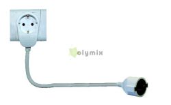  GAO-DWI Fldelt leng hosszabbt ,Powersplit 3x1,5mm2, 5m, fehr, max.3500W
