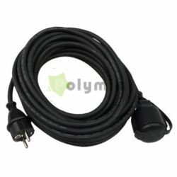 GAO-DWI Gumis leng hosszabbt csapfedllel, 10m, 3x1,5, IP44, fekete