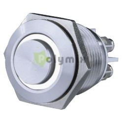  GAO-DWI Cseng nyomgomb, bepthet, fm, fehr LED fnnyel 12V, 1.5A  18mm