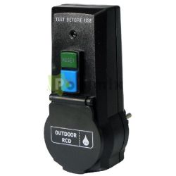  GAO-DWI Fi rel csatlakozaljzat formban teszt gombbal, 30mA, 3680W, IP44