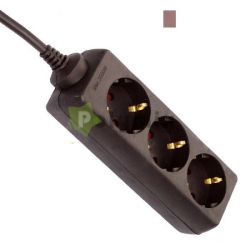  GAO-DWI Asztali eloszt 3-as , 10/16A, 250V, 3x1,0mm2, 1,4m, barna