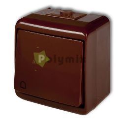  GAO-DWI Aquastar nyomkapcsol cseng jellel, IP54, barna