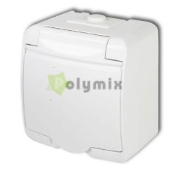  GAO-DWI Aquastar fldelt dugaszolaljzat, gyermekvdelemmel, csapfedllel, IP54, fehr