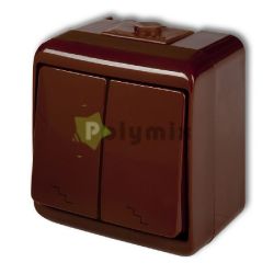  GAO-DWI Aquastar 2 dupla vltkapcsol, IP54, barna