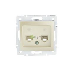  Kanlux DOMO dupla telefon csatl.aljzat gyngyhz