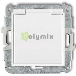  GAO MINI egyes dugalj csapfedeles fehr IP44
