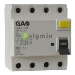  GAO Fi rel 4P 40A 100mA, 230V~ , fehr