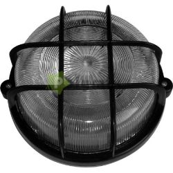  GAO-DWI Manyagrcsos kerek hajlmpa E27, max. 100W, fekete, 230V, IP44
