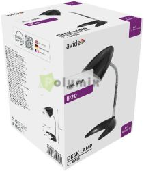  Avide Basic Asztali Lmpa C Talp Fekete + LED fnyforrs