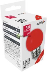  Avide Dekor LED fnyforrs G45 1W E27 Piros