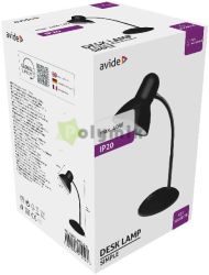  Avide Basic Asztali Lmpa Simple Fekete + LED fnyforrs