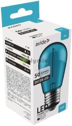  Avide Dekor LED fényforrás G45 1W E27 Kék