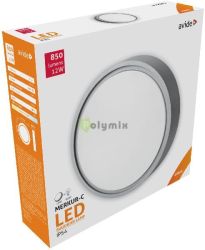  Avide (Merkur-C) Cseppll Mennyezeti Lmpa Kerek IP54 12W NW 4000K Szrke