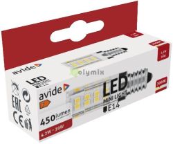  Avide LED 4.2W JD E14 WW 3000K fekv