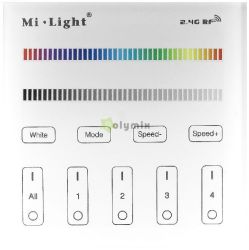  Avide LED Szalag 12V RGB+W 4 Zns RF Falra Szerelhet /2xAAA/ rintpaneles Tvirnyt