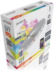  Avide LED Szalag Bliszter 12V 22W SMD5050 30LED RGB+2700K IP65 5m WIFI TUYA + IR