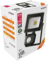  Avide LED Reflektor Slim SMD 10W NW 4000K Mozg.rz. PIR Gyorscsat.