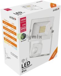  Avide LED Reflektor Slim SMD 20W NW 4000K Mozgsrzkels PIR Fehr