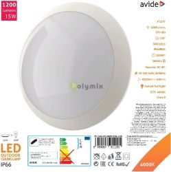  Avide Neptun IP66 Mennyezeti Lmpa 15W 4000K