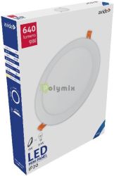  Avide LED Bepthet Kerek Mennyezeti Lmpa ALU 9W CW 6400K