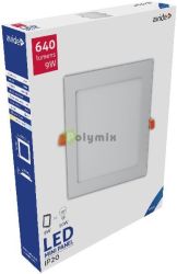  Avide LED Bepthet Ngyzetes Mennyezeti Lmpa ALU 9W CW 6400K