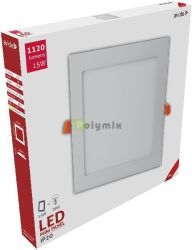  Avide LED Bepthet Ngyzetes Mennyezeti Lmpa ALU 15W WW 3000K