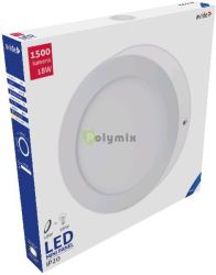  Avide LED Falra Szerelhet Kerek Mennyezeti Lmpa ALU 18W CW 6400K