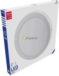  Avide LED Falra Szerelhet Kerek Mennyezeti Lmpa ALU 24W CW 6400K