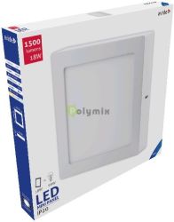  Avide LED Falra Szerelhet Ngyzetes Mennyezeti Lmpa ALU 18W CW 6400K