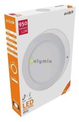  Avide LED Falra Szerelhet Kerek Mennyezeti Lmpa ALU 12W NW 4000K