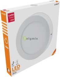  Avide LED Falra Szerelhet Kerek Mennyezeti Lmpa ALU 18W NW 4000K