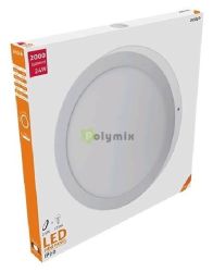  Avide LED Falra Szerelhet Kerek Mennyezeti Lmpa ALU 24W NW 4000K
