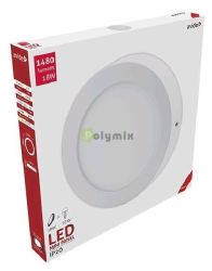  Avide LED Falra Szerelhet Kerek Mennyezeti Lmpa ALU 18W WW 3000K