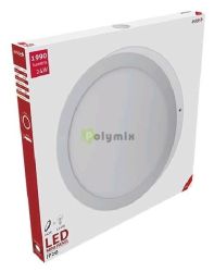  Avide LED Falra Szerelhet Kerek Mennyezeti Lmpa ALU 24W WW 3000K