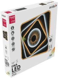  Avide LED Mennyezeti Lmpa Ewa 124W(62+62) RF Tvirnytval