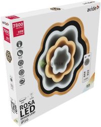  Avide Design Mennyezeti Lmpa Rosa 98W(49+49) RF Tvirnytval