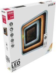  Avide Design Mennyezeti Lmpa Nansy-3D 81W(40,5+40,5) RF Tvirnytval