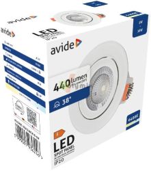  Avide LED Bepthet Spot 38 Kerek 5W CW 6400K