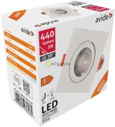  Avide LED Bepthet Spot 38 Ngyzetes 5W NW 4000K