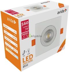  Avide LED Bepthet Spot 38 Ngyzetes 7W NW 4000K