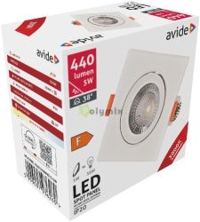  Avide LED Bepthet Spot 38 Ngyzetes 5W WW 3000K