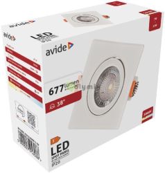 Avide LED Bepthet Spot 38 Ngyzetes 7W WW 3000K