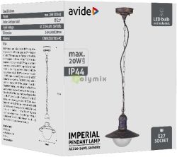 Avide kltri fggesztk lmpa Imperial 1xE27 IP44 antik arany