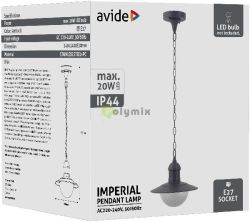  Avide kltri fggesztk lmpa Imperial 1xE27 IP44 Antracit