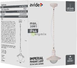 Avide kltri fggesztk lmpa Imperial 1xE27 IP44 antik fehr