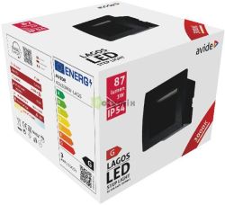  Avide kltri lpcs lmpa bepthet Lagos LED 3W WW IP54 9cm