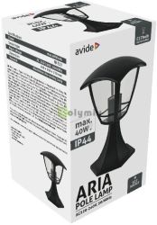  Avide Kltri ll Lmpa Aria 29cm 1xE27 Fekete IP44